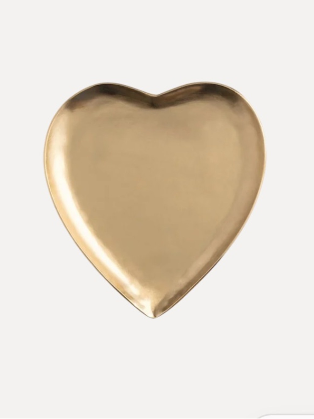 MUD PIE NWT Brass Heart Tidbit Tray -gold -large